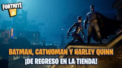 Fortnite: Batman, Catwoman y Harley Quinn vuelven a la tienda por tiempo limitado