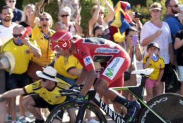 Nairo Quintana mantuvo la camiseta de líder en la etapa 20 de la vuelta a España y es el campeón virtual.