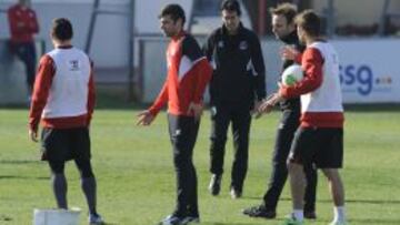 Rusescu, en el entrenamiento
