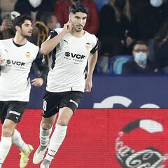 El oasis del gol en el Valencia: Carlos Soler y Guedes