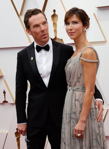 Benedict Cumberbatch, nominado a mejor actor por El poder del perro y su mujer Sophie Hunter.