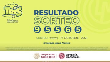 Resultados Lotería Tris Extra hoy: ganadores y números premiados | 17 octubre