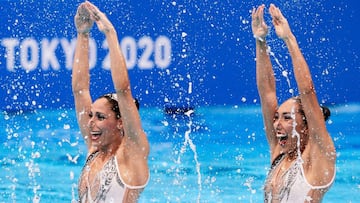 Nuria Diosdado y Joana Jiménez, lugar 12 en la final de natación artística de dúo rutina libre