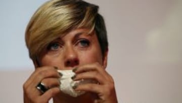 La marchadora Maria Vasco no pudo reprimir las lágrimas en su anuncio de retirada.