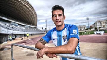 Luis Hernández, posando para AS en el Ciudad de Málaga en una imagen de archivo.
