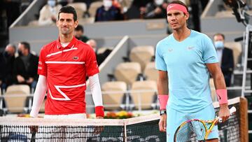 Consulta la fecha, el horario, la televisión y cómo seguir en directo online el partido de semifinales de Roland Garros entre Novak Djokovic y Rafa Nadal.