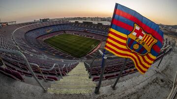 Panorámica del Camp Nou, donde se jugará el próximo Barcelona-Real Madrid.
