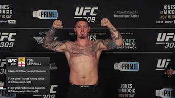 UFC paga medio millón a Tom Aspinall por pesarse