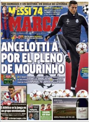 Portadas de la prensa deportiva