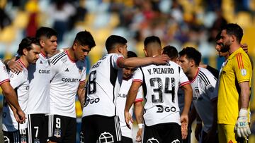 Futbol, Everton vs Colo Colo.
Fecha 20, campeonato Nacional 2023.
El equipo de Colo Colo es fotografiado durante el partido de primera division contra Everton disputado en el estadio Sausalito de Vina del Mar, Chile.
06/08/2023
Andres Pina/Photosport
Football, Everton vs Colo Colo.
20th turn, 2023 National Championship.
Colo Colo’s team are pictured during the first division match against Everton held at the Sausalito stadium in Santiago, Chile.
06/08/2023
Andres Pina/Photosport