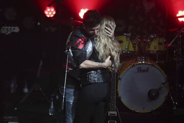 Miriam Rodríguez y Pablo López en un concierto de la gira "Contigo" de la cantante ofrecido en la Sala But de Madrid el 11 de enero de 2019.