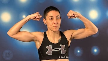 Isabel Rivero en el pesaje previo a su Mundial.