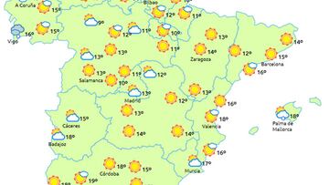 El tiempo en el Puente de Diciembre 2016