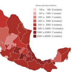 Mapa y casos de coronavirus en México por estado hoy 13 de julio