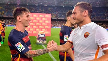 En menos de 30 segundos Totti destruye la carrera de Messi