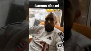 Así se relaja Vidal antes del partido por Copa de Alemania
