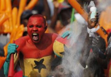 Seguidores en el Ghana-Argelia.