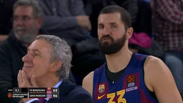 La reacción final de Mirotic tras perder de paliza por 29 en el Palau