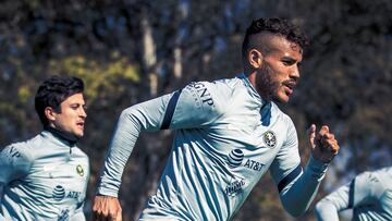 Jonathan Dos Santos en un entrenamiento con el Am&eacute;rica