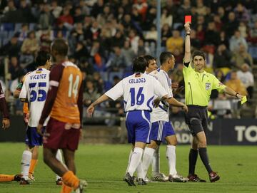 El turolense debut¨® con el Real Zaragoza ante el Recreativo de Huelva pero fue expulsado por doble amarilla tras jugar 31 minutos. Los aragoneses ganaron 3-0.