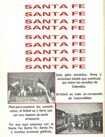 El clásico cántico de: Santa Fe, Santa Fe, Santa Fe