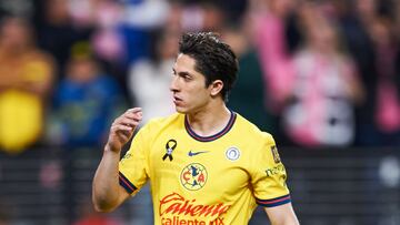 Alan Cervantes of America during the match between Inter Miami and America as part of the friendly match, at Allegiant Stadium on January 18, 2025 in Las Vegas, Nevada, United States.