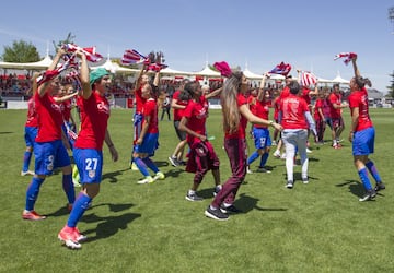 Atlético Madrid Women's first league title - in pictures