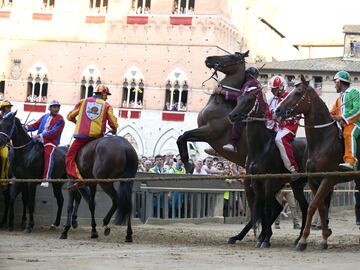 El Palio de Siena (Palio di Siena) es una carrera de caballos de origen medieval que enfrenta a los distritos de la ciudad de Siena dos veces al año. La primera carrera se celebra el dos de julio (Palio di Provenzano) y la segunda el 16 de agosto (Palio d