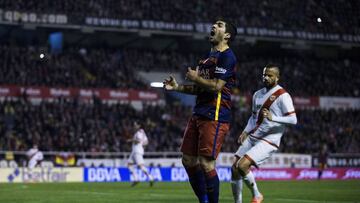 Luis Suarez struggling to his the mark of late