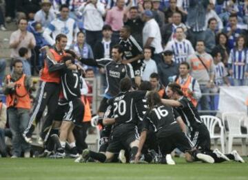 Partido del 20 de mayo de 2007 entre el Recreativo de Huelva y el Real Madrid. Roberto Carlos marcó el 2-3 pasados los 90 minutos reglamentarios. 
