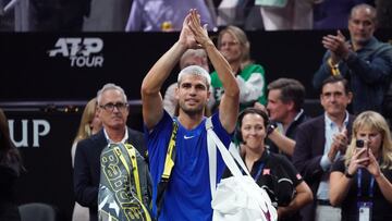 Carlos Alcaraz tras la derrota ante Taylor Fritz en la Laver Cup.