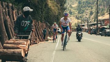 Peter Sagan durante uno de sus entrenamientos en Medellín.