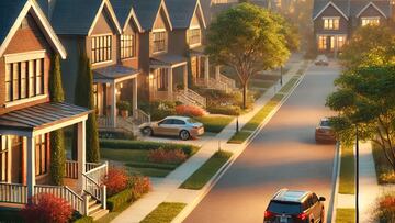 Homes neighbourhood in the US image AI