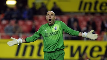 Willy, con el Málaga.