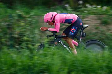 Egan Bernal durante la etapa de hoy. 