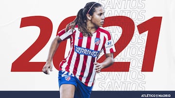 Leicy Santos seguir&aacute; en el Atl&eacute;tico hasta 2021.