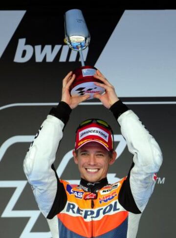 Casey Stoner se proclamó campeón del GP de españa en 2012.
