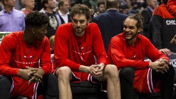 Jimmy Buter, Pau Gasol y Joakim Noah.