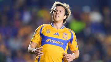 Francisco Sebastian Cordova of Tigres during the 2nd round match between Tigres UANL and Mazatlan FC as part of the Liga BBVA MX, Torneo Clausura 2025 at Universitario Stadium on January 17, 2025 in Monterrey, Nuevo Leon, Mexico.