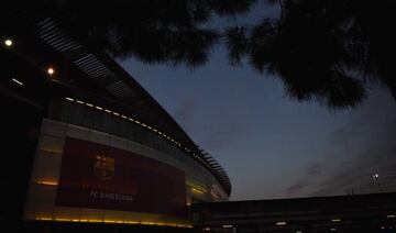 A general view outside the stadium prior to the UEFA Champions League Round of 16 second leg match between FC Barcelona and Paris Saint-Germain at Camp Nou on March 8, 2017 in Barcelona, Spain.