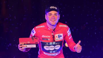 Lorenzo Milesi, ganador de la etapa y primer maillot rojo de La Vuelta.