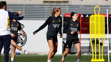 Entrenamiento del Real Madrid femenino.