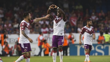 &Aacute;ngel Murillo celebra el gol de Veracruz vs Atlas en la Liga MX