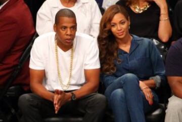 Jay-Z y Beyonce, en el Barclays Center de Brooklyn.