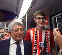 Cerezo llegó en Metro al estreno del Wanda Metropolitano