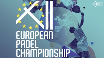 Cartel del Campeonato de Europa de P&aacute;del de la FIP.