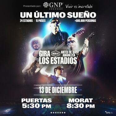 Morat en el Estadio GNP Seguros 2024: horarios, setlist y cómo llegar al concierto hoy 13 de diciembre