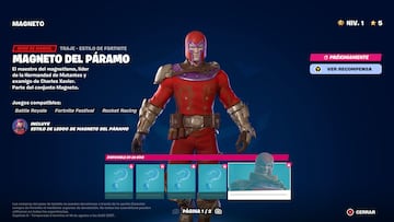 fortnite capitulo 5 temporada 3 skin magneto xmen