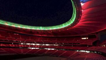 The Wanda Metropolitano at night, last week