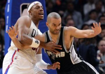 Paul Pierce y Tony Parker.